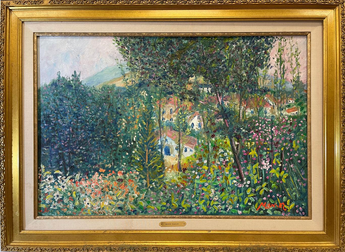 Manor Shadian Landscape Painting - Floral Bounty - Original Oil