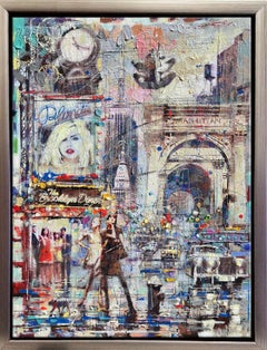 Victor Colesnicenco ** To Manhattan **Original Mixed Media On Canvas