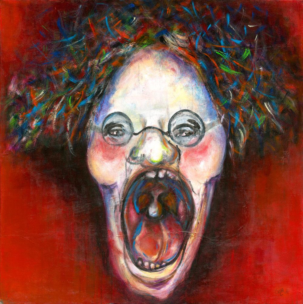 GILA HAMZANI Figurative Painting - Gila Hamzani  ** Screaming ** Original Acrylic On Canvas