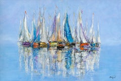 Duaiv * Les Douces Voiles * Original Oil On Canvas