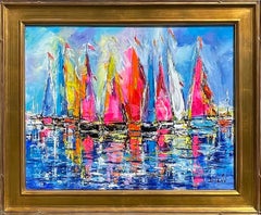 Duaiv * Sails of Colors * Original Oil On Linen