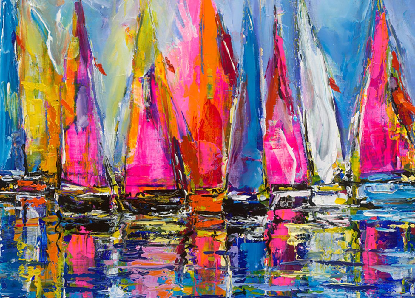 Duaiv * Sails of Colors * Original Oil On Linen 2