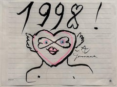 Original-Zeichnung Hommage an Germana, 1998