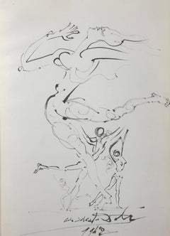 Disegni figurativi su carta e acquerelli