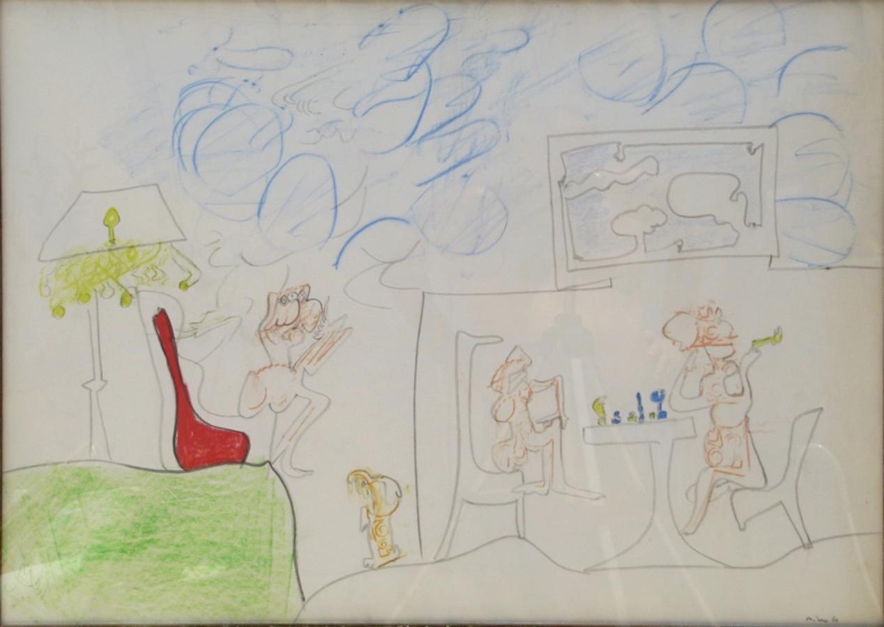 Sans Titre 3 Pastello originale/disegno su carta