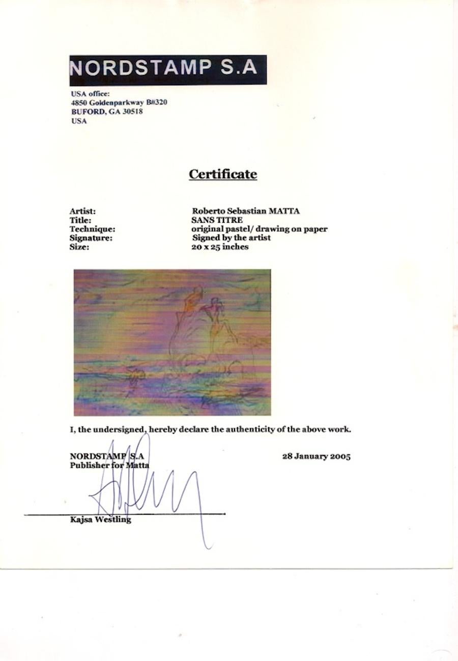 Sans Titre 2 Pastello originale/disegno su carta - Art Surrealismo di Roberto Matta