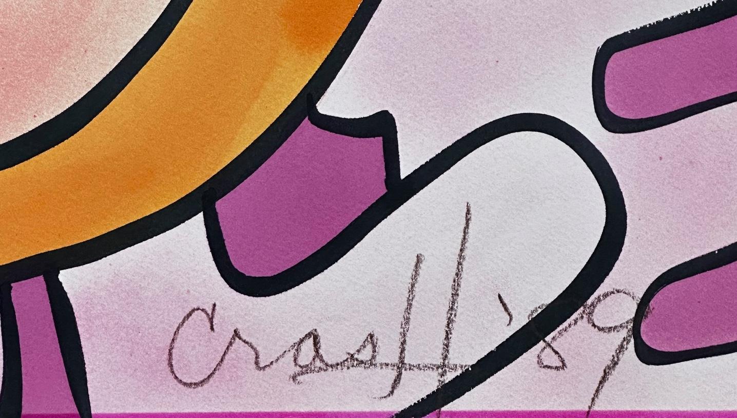 Original-Aquarell ohne Titel 1989 – Art von John Crash Matos