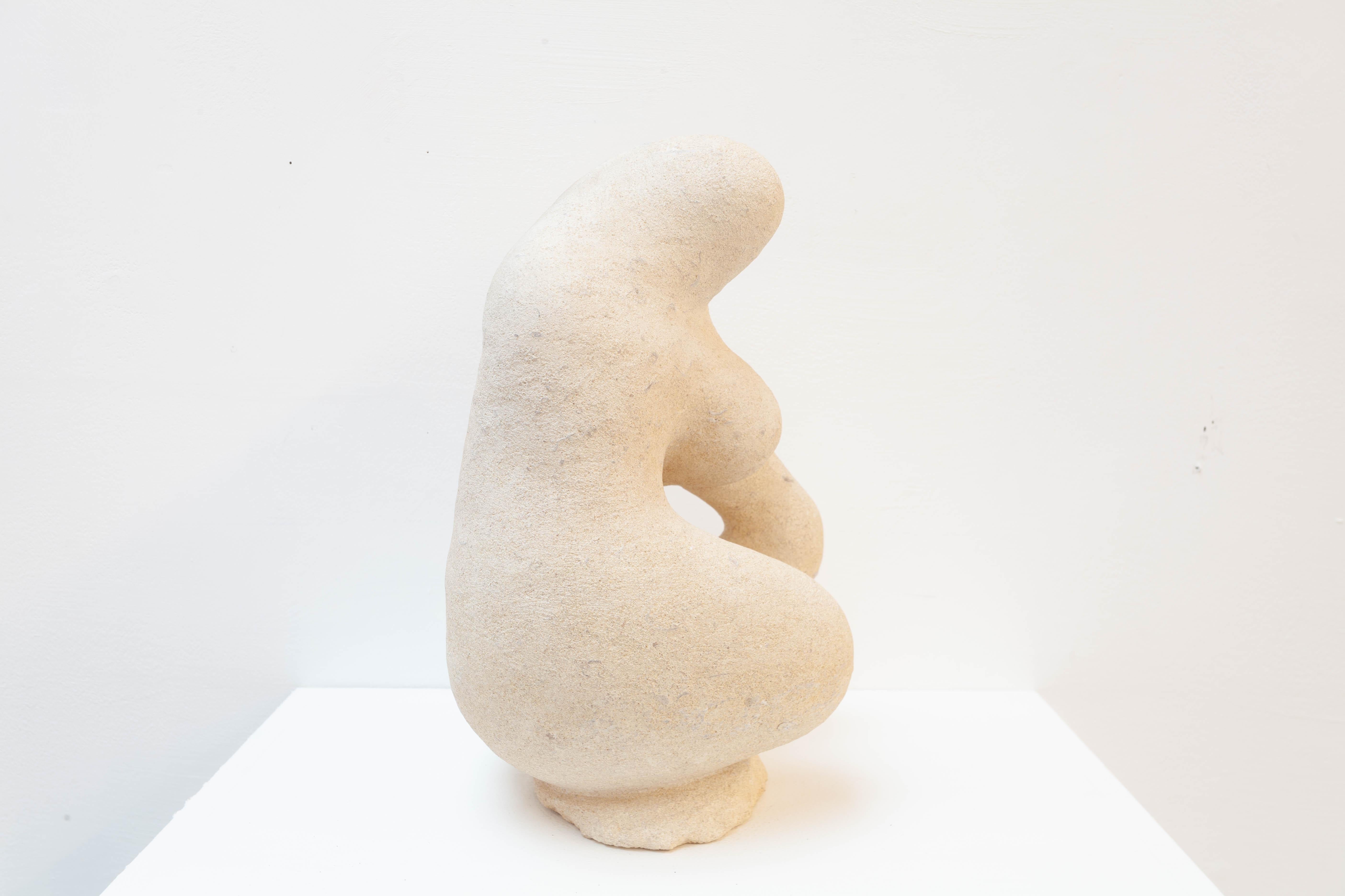 Abstract Figure - Beige Abstract Sculpture by Alison McGechie