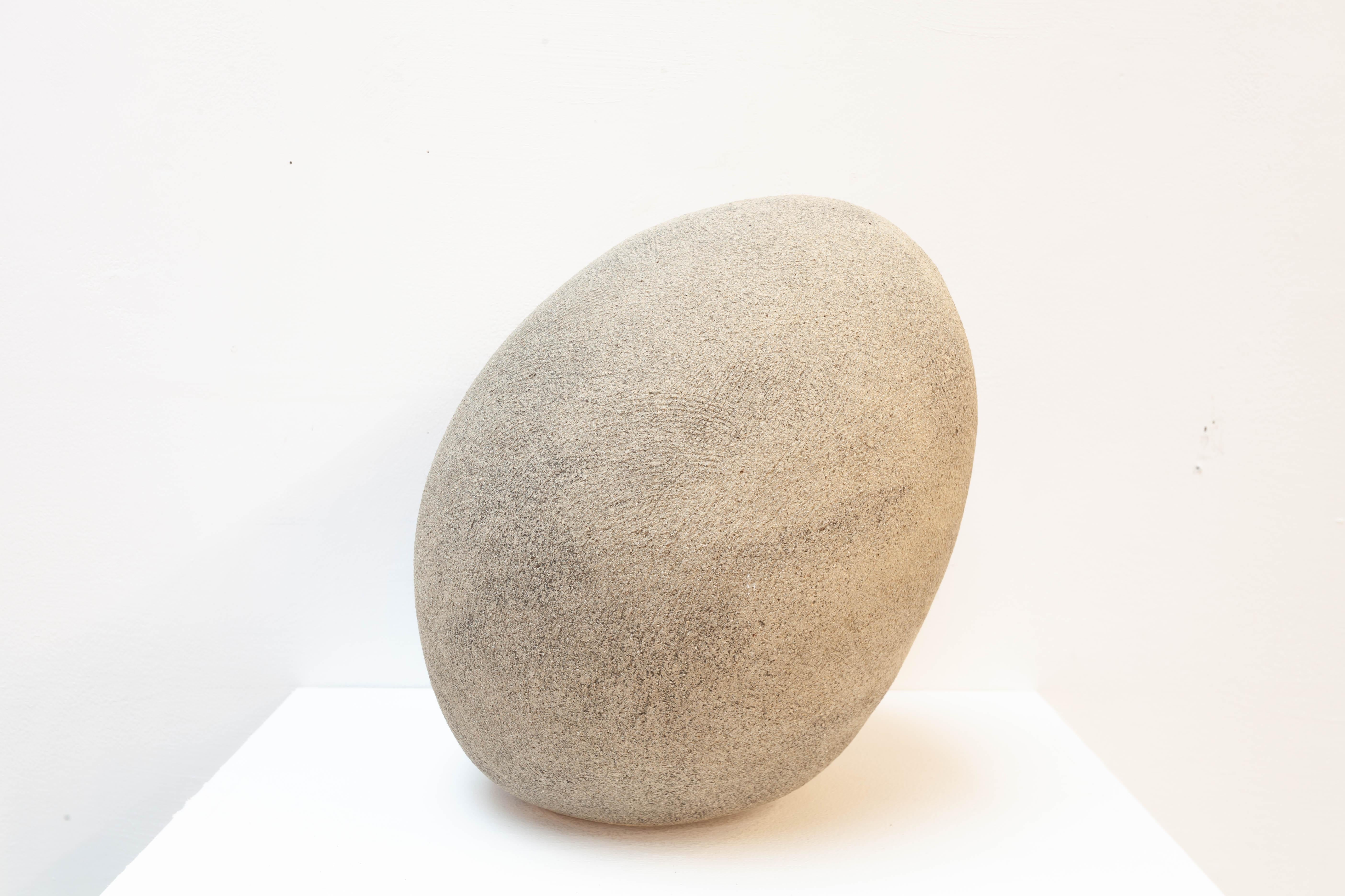 Lopsided Pot - White Abstract Sculpture by Alison McGechie