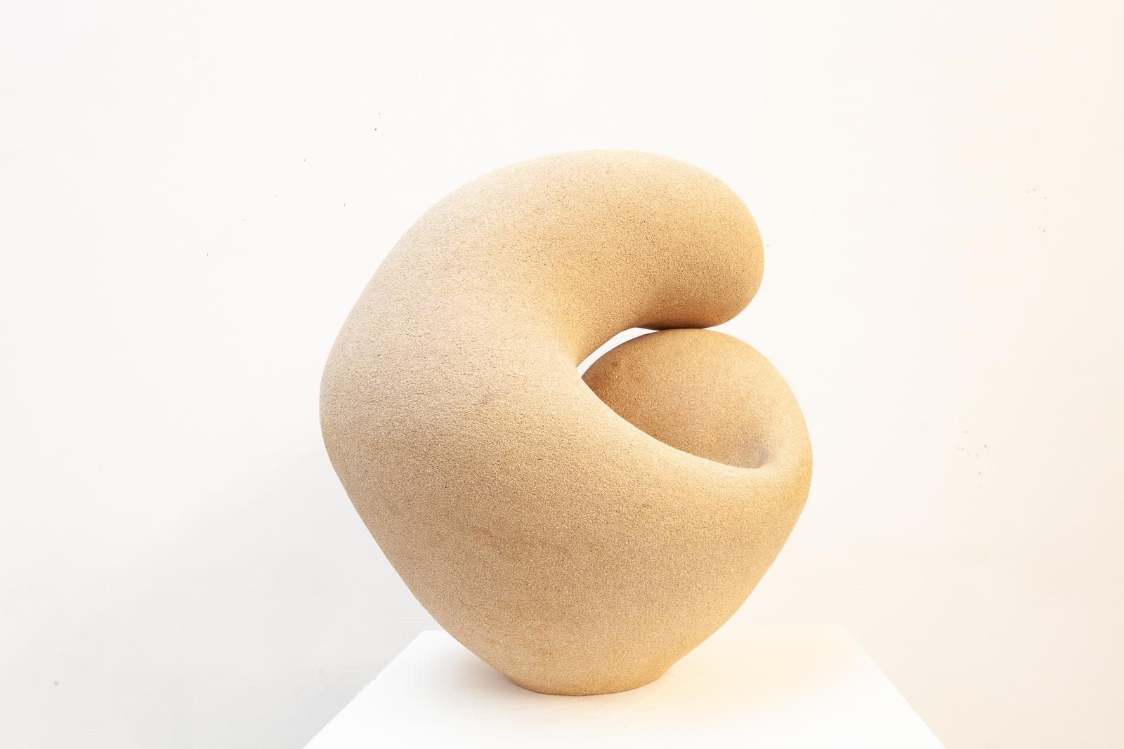 Hand-built Stoneware Ceramic. 

From her earliest experiments in art Alison has found the variety and beauty of the human form endlessly fascinating and life-drawing was her first love. For her the human element is vital. 

It was whilst training as