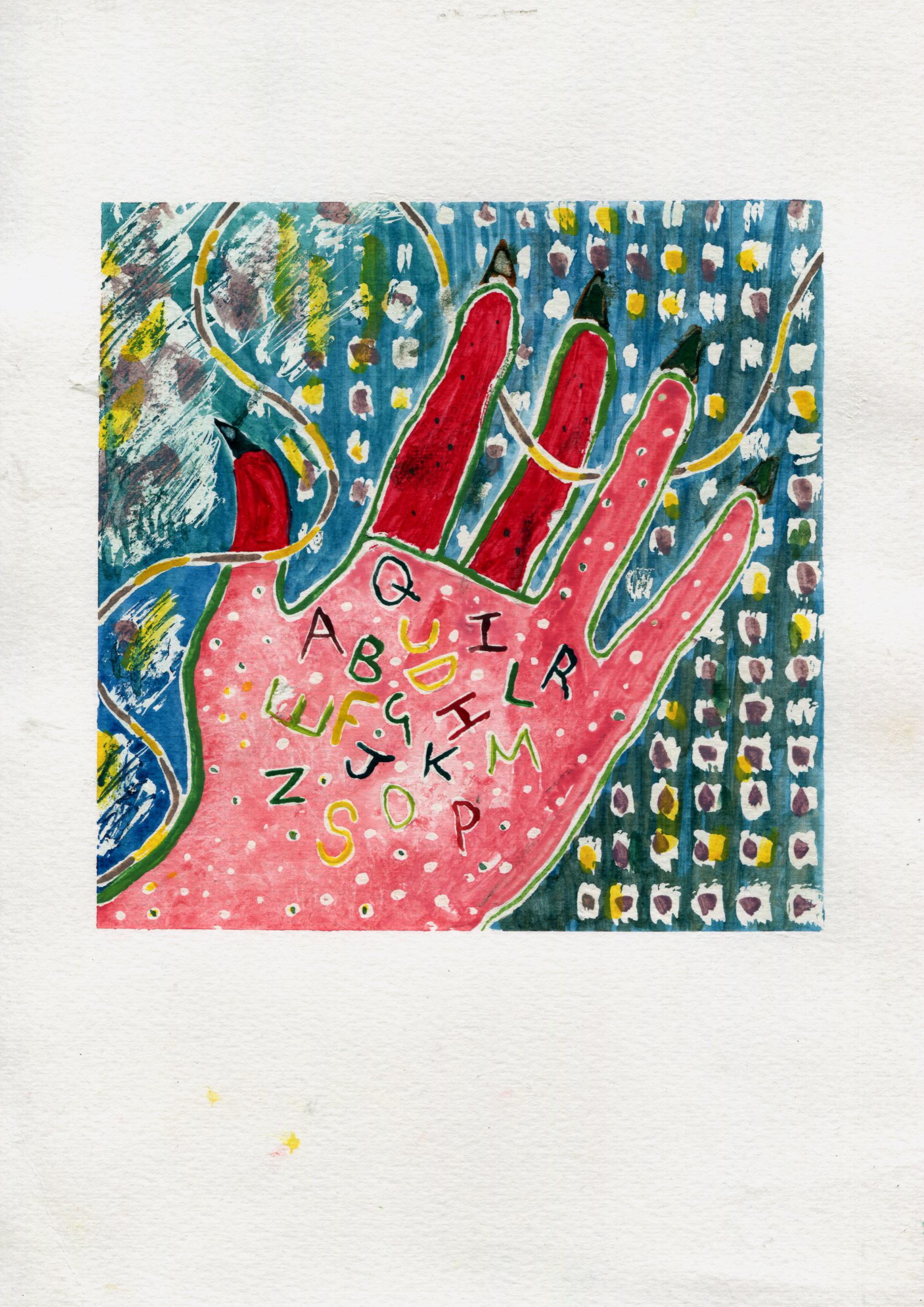 Abigail Hampsey Figurative Art - Hand Letters