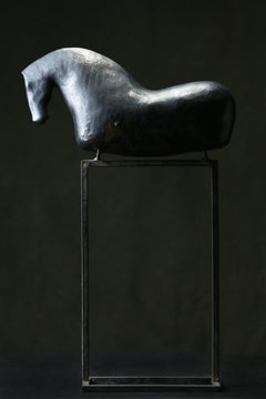Bogulaw Popowicz, Unique Brown Horse, Welded Ceramic Technique, 53x32x11cm, 2019