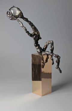 Tomasz Koclega, Manifestatio Specimen, bronze, glass, 90 x 55 x 40 cm, 2021
