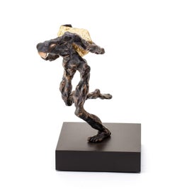 Tomasz Koclega, Esse Laborem, bronze, stone, gold, wood, 35 x 26 x 40 cm, 2019
