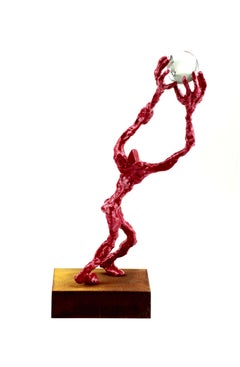 Tomasz Koclega, Tenaci Perfectus, bronze laqué, verre, 53 x 25 x 20 cm, 2020