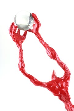 Tomasz Koclega, Tenaci Perfectus, laquered bronze, glass, 53 x 25 x 20 cm, 2020