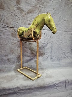 Bogulaw Popowicz, Yellow Golden Horse, Welded Ceramic Technique, 42x33x10cm 2019