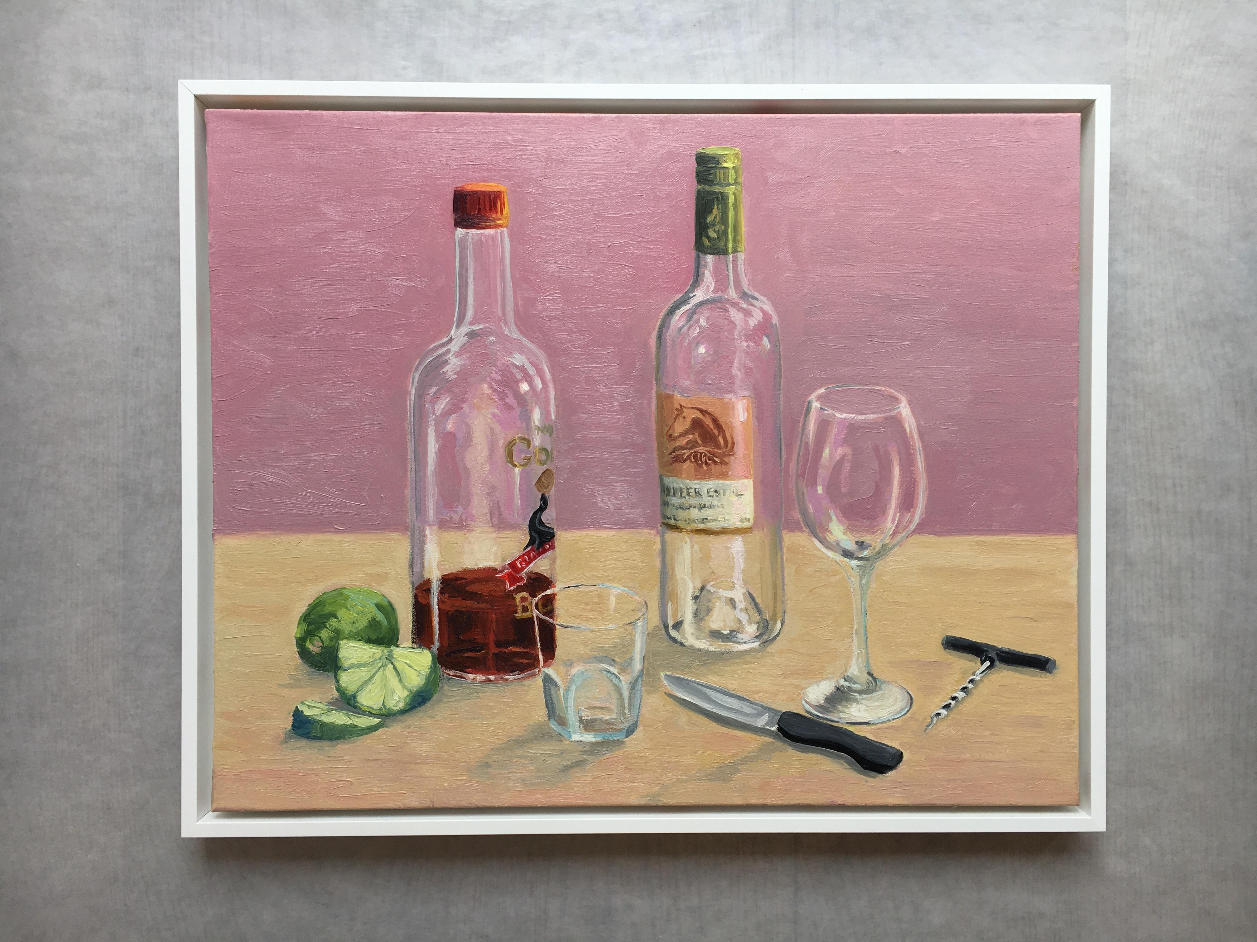 liquor bottle glasses