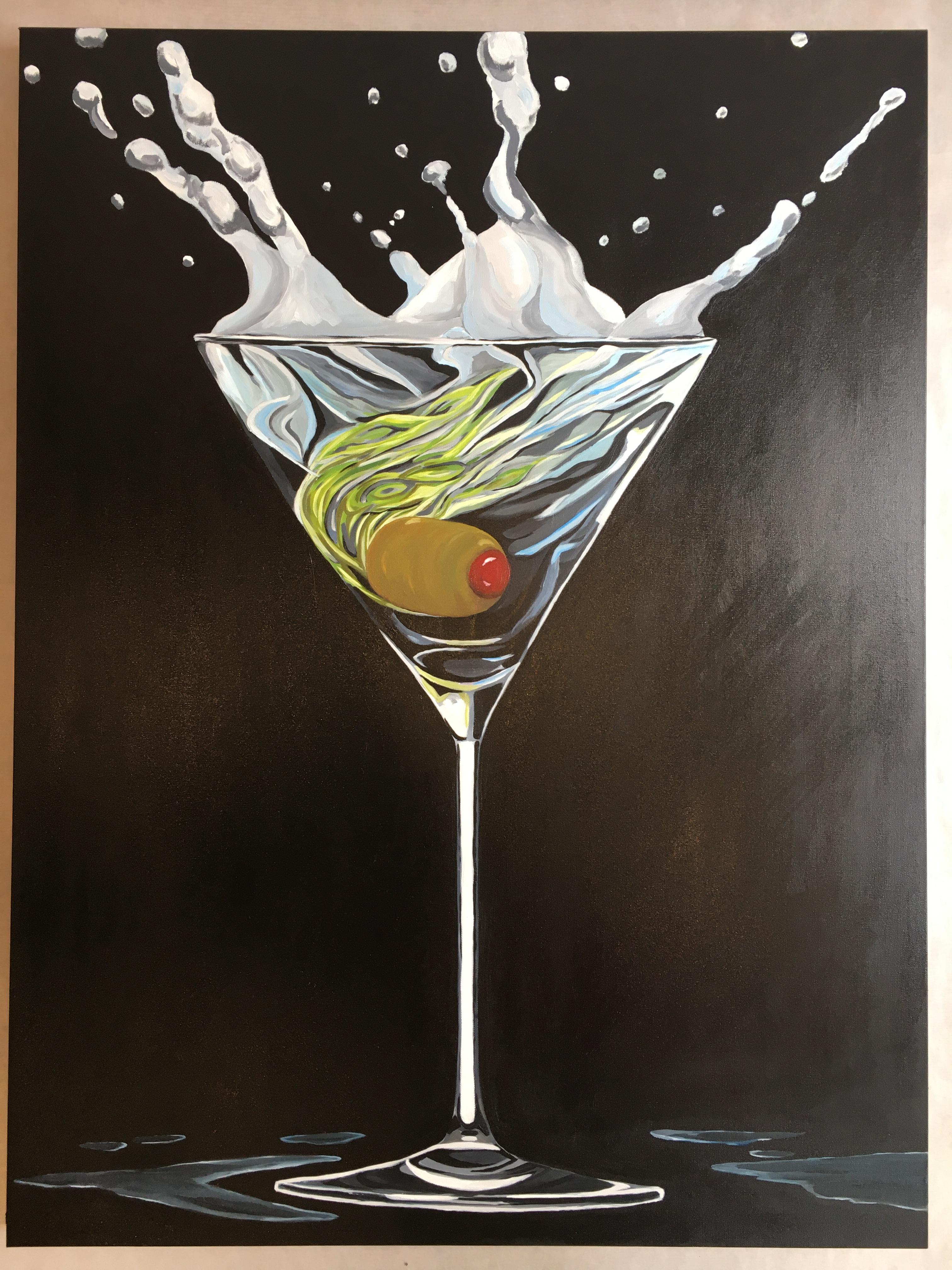 painting of a martini glass