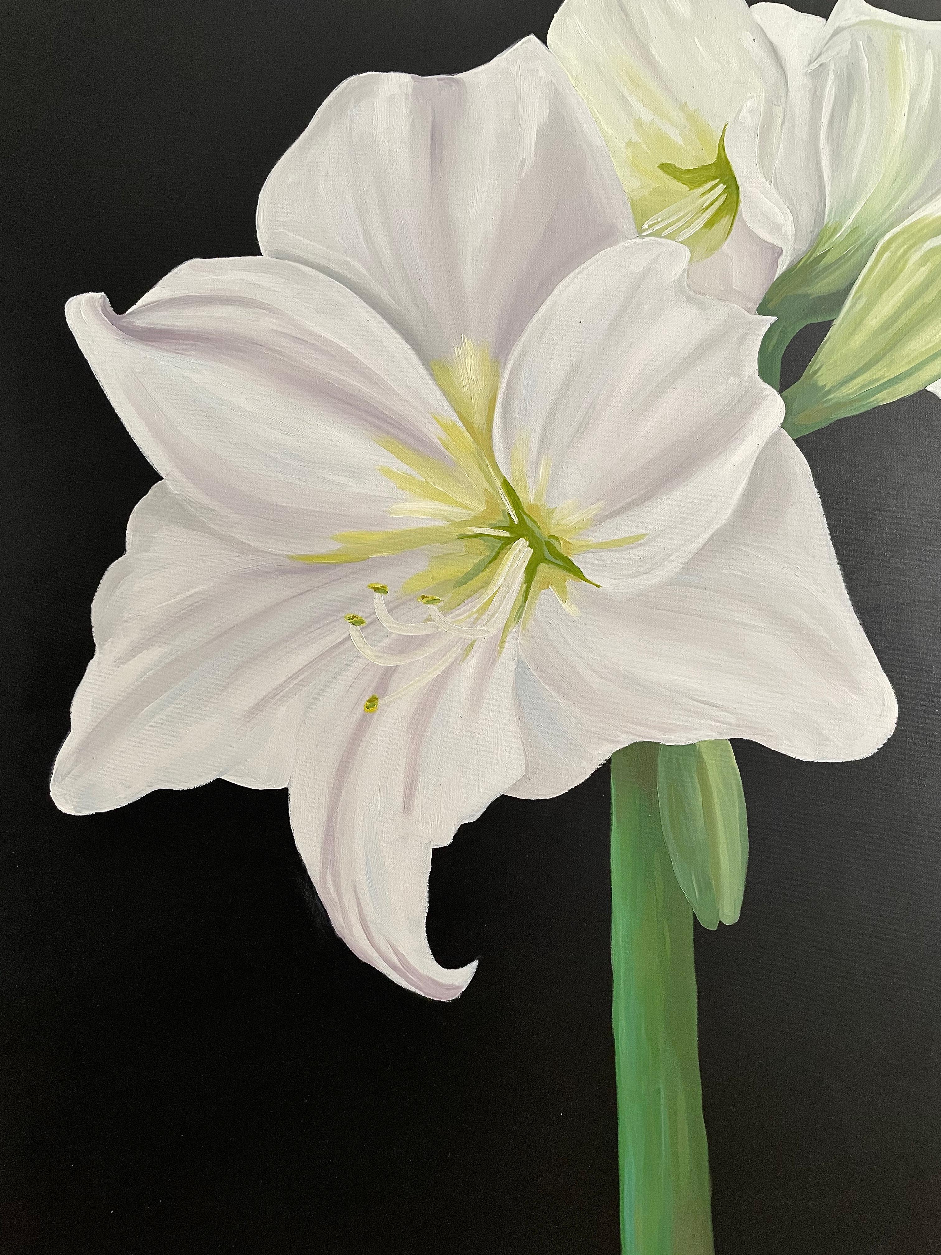 Ken Miller Still-Life Painting - Amaryllis, Occasionally Referred to as "Naked Lady." Title - Amaryllis