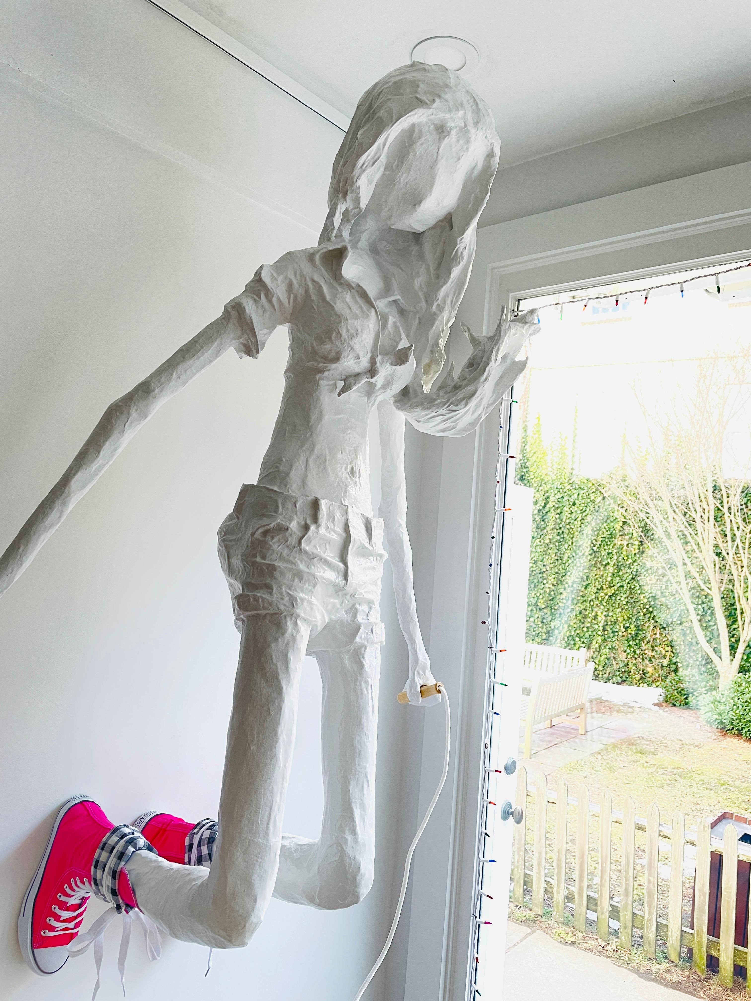 Wall Mounted Sculpture of a Girl with a Skipping Rope. Title - The Skipping Girl For Sale 2