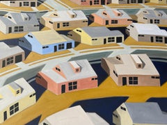 Mid-century neighborhood houses. Title - The Neighborhood