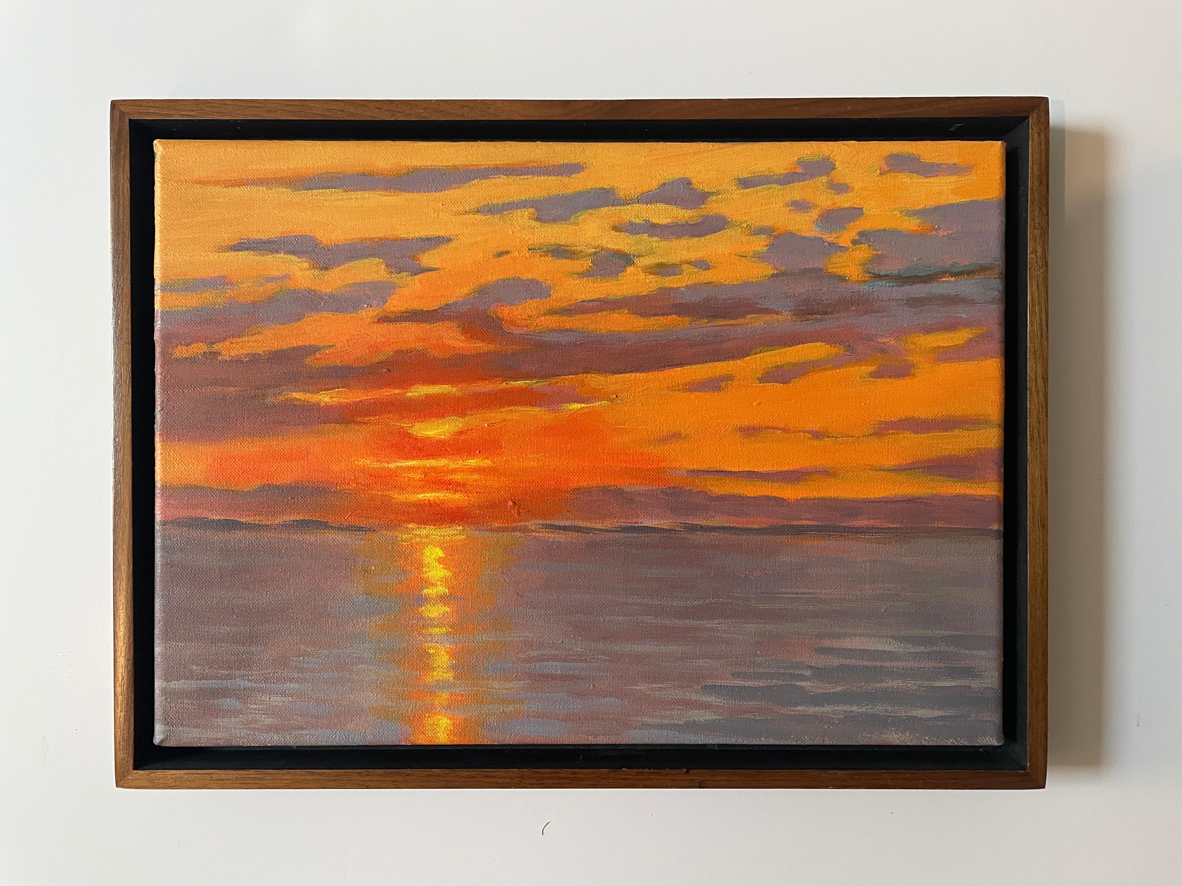 impressionist painting sunset