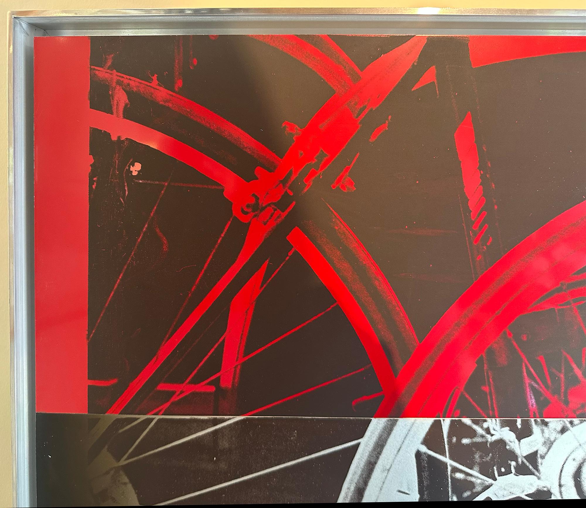 Robert Rauschenberg
Lock Stop (Bourbon urbain) (RR 93.002), 1993
Sérigraphie sur aluminium anodisé et émaillé
47 x 49 in.

Il n'est jamais facile de mesurer l'impact global d'un artiste comme Robert Rauschenberg. Il est né à Port Arthur, au Texas,