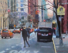 Jeff Jamison, "The Only Way", Cityscape Oil Painting on Canvas 