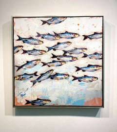 Trip Park, "Emo Fishies",  Whimsical Aquatic Oil Painting on Canvas, 2020