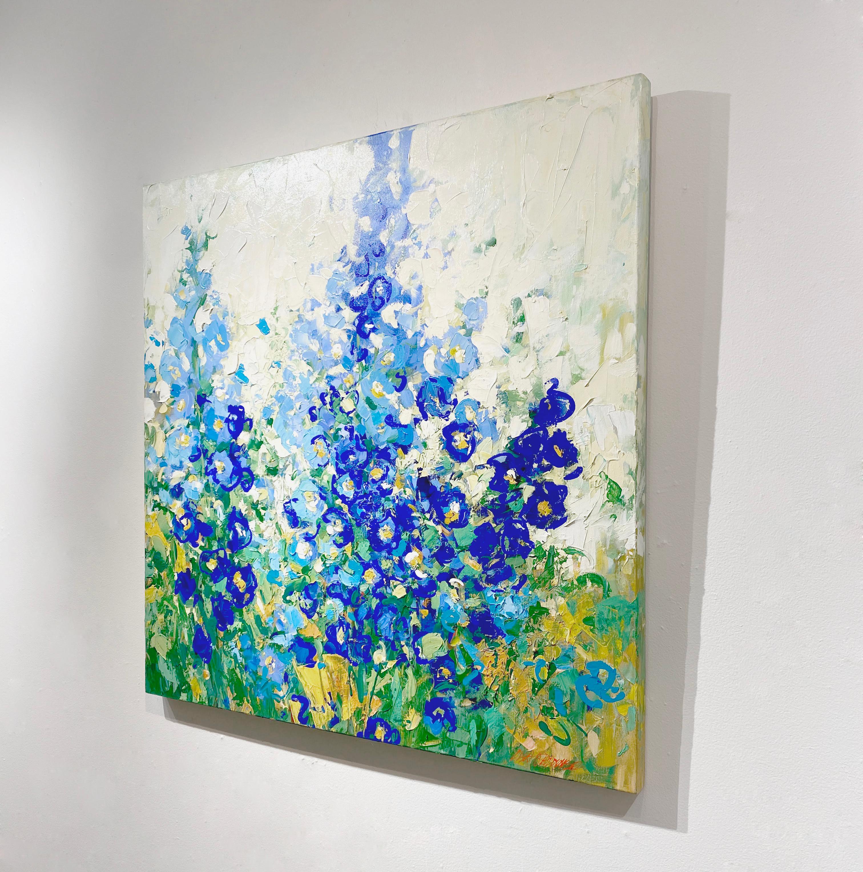 blue floral paintings