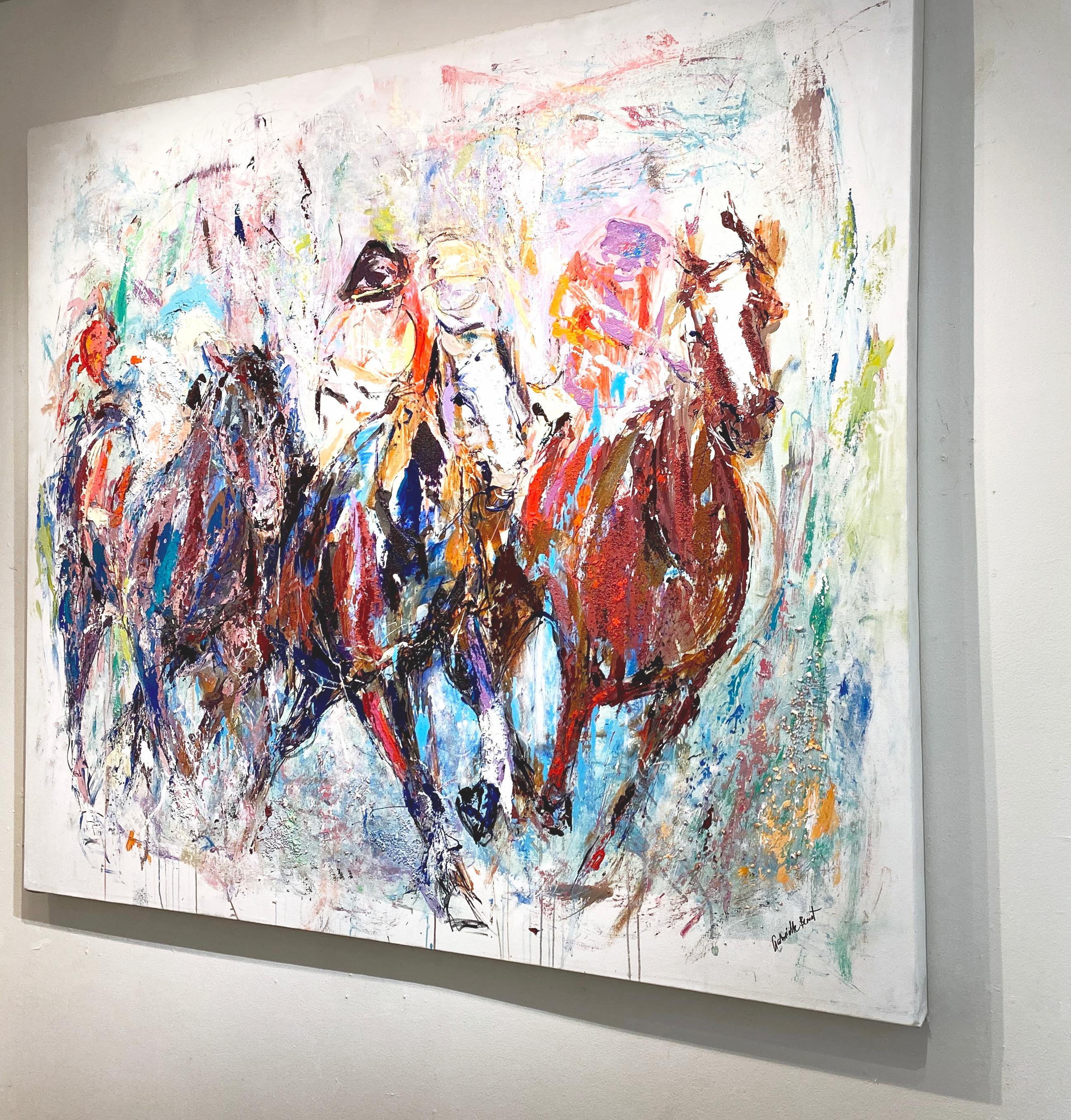 This abstract equine painting, 