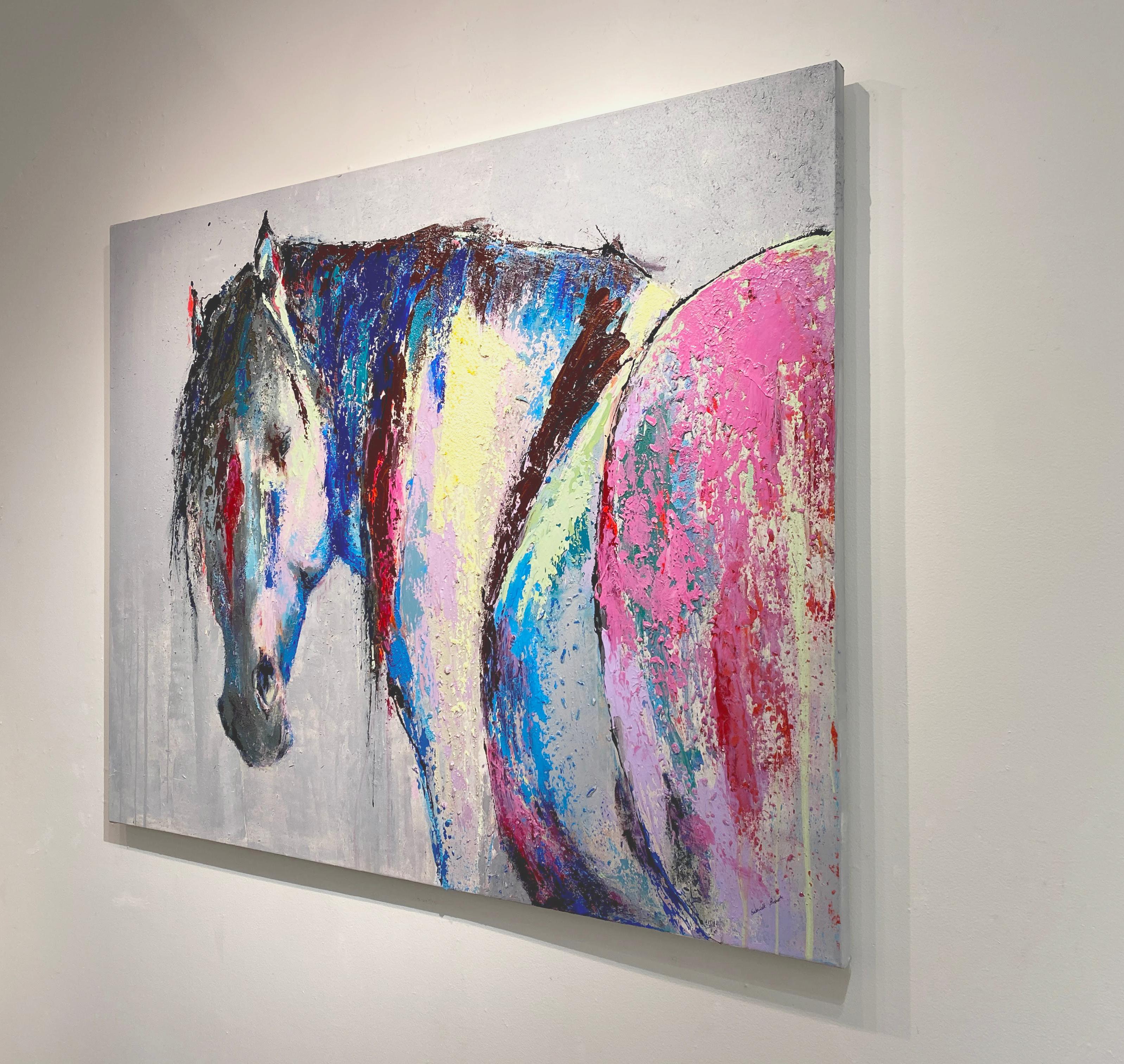 This contemporary equine painting, 