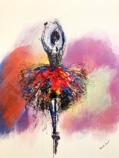 Gabrielle Benot, "Spotlight", Zeitgenössische Ballettmalerei auf Leinwand