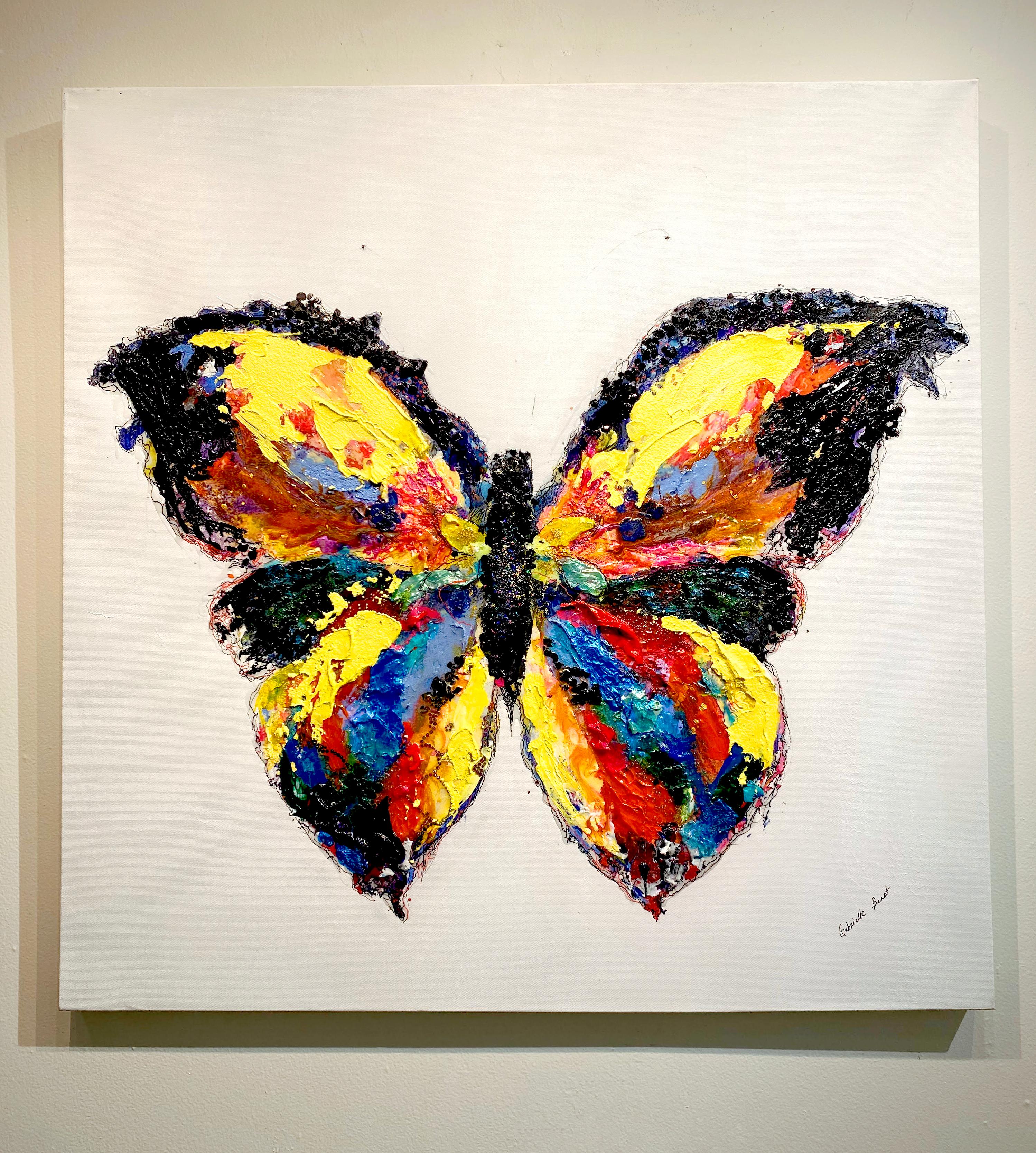 on canvas butterfly painting