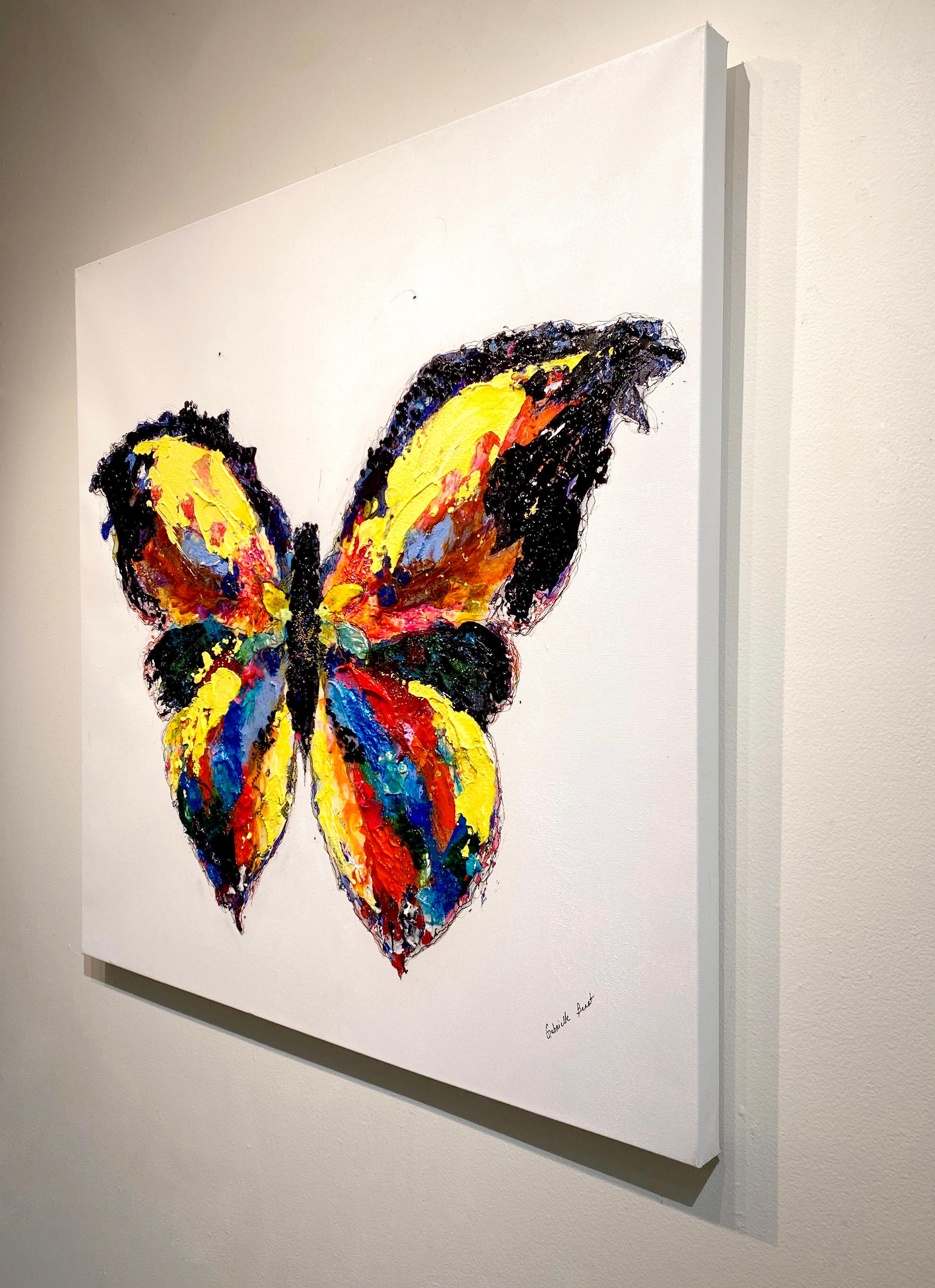 on canvas butterfly painting