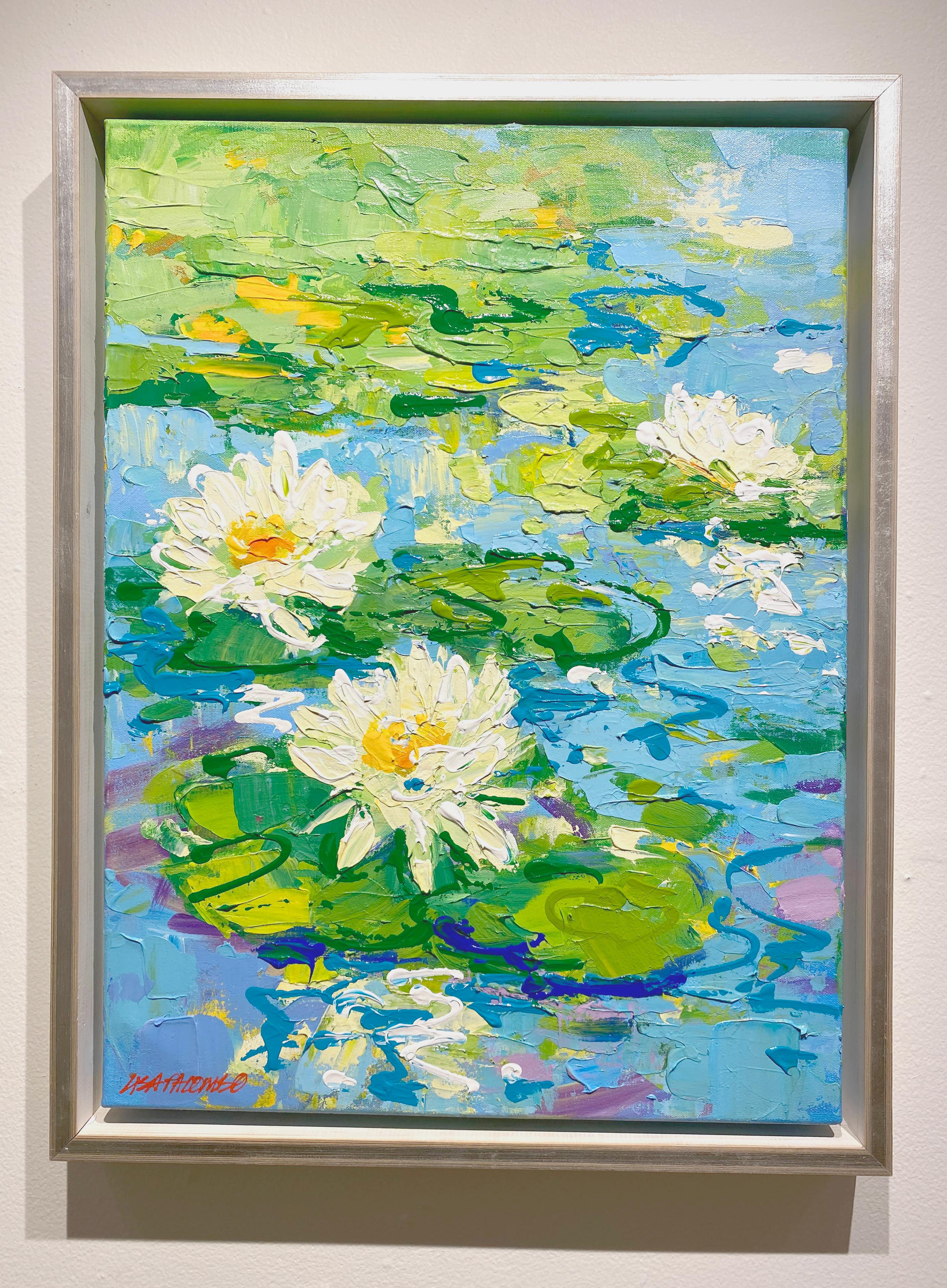 lily pad acrylic painting