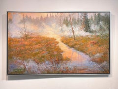 Robert Amirault "Mattina di settembre" Autunno Foresta Sentiero Ruscello Paesaggio