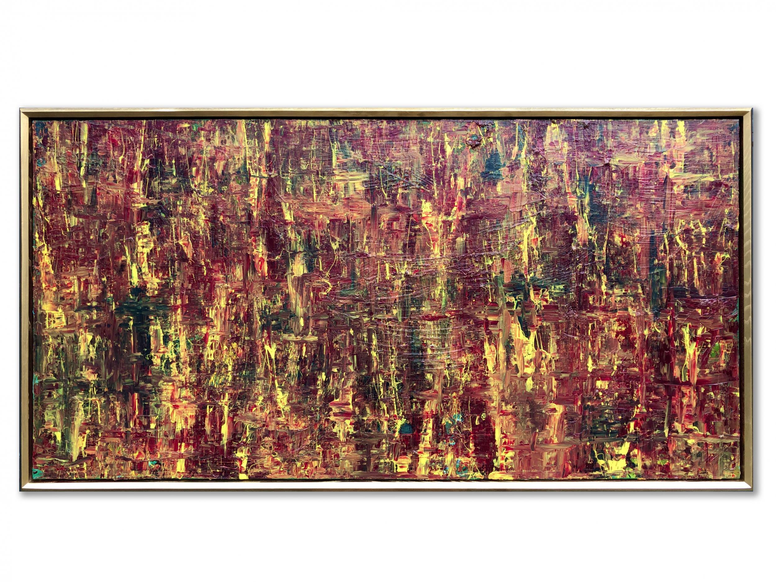 Memories By Troy Smith With Gilt Frame Fine Art Abstract Art