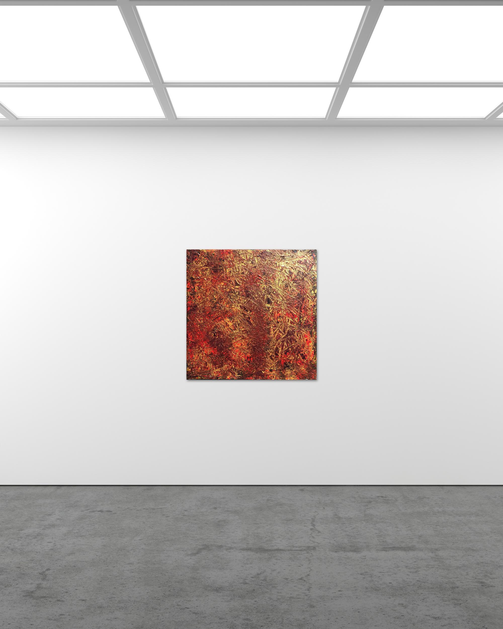 In The Line Of Fire von Troy Smith Abstrakte Kunst – Painting von Troy Smith Studio