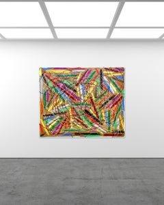 Lost Abstract Painting on Canvas, Acrylic, 60x72 Inches, Unframed, Large