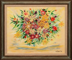 "The Gift" Original Watercolor on Paper Floralscape by William Verdult, Framed