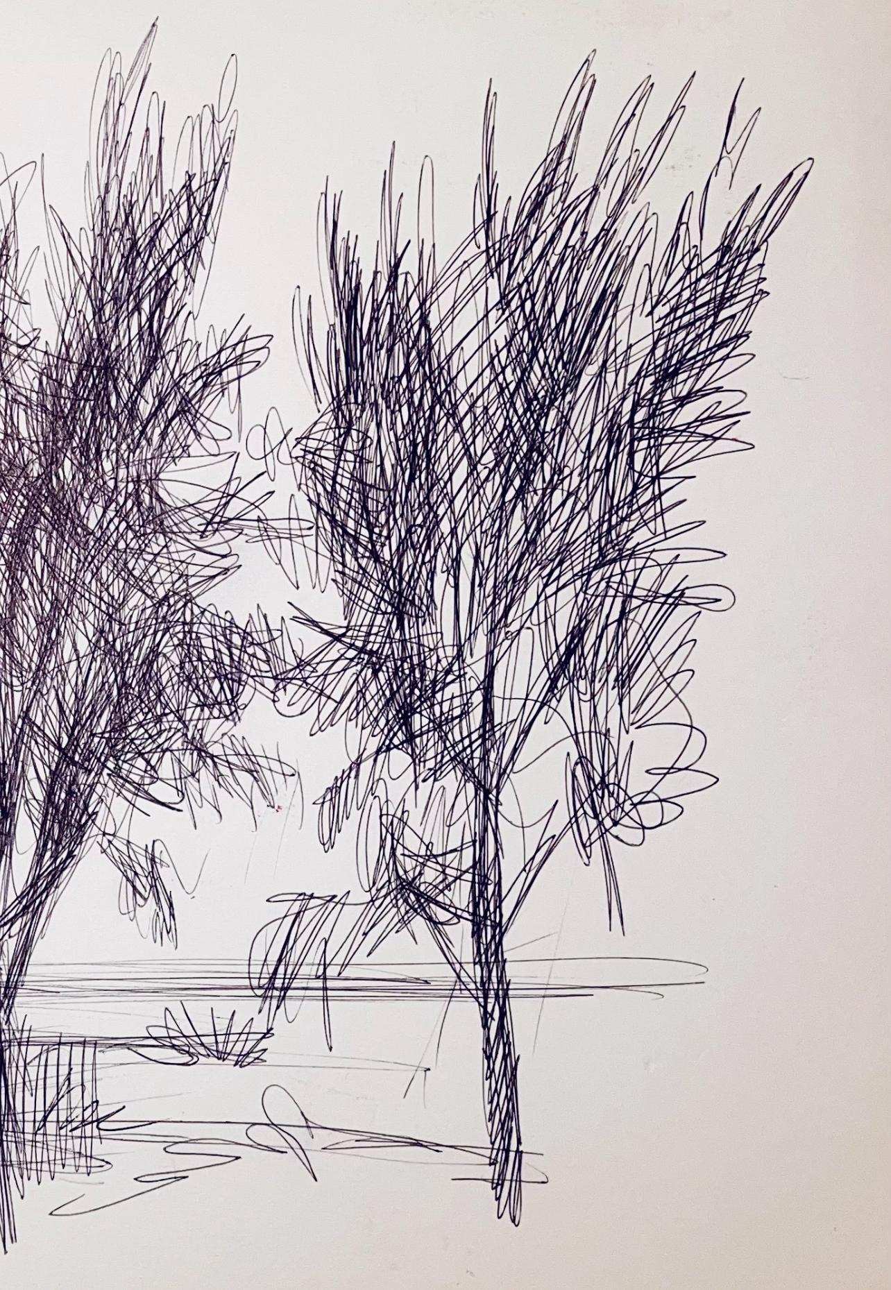 (Abstract Landscape with Trees) Untitled, 2001, Ian Hornak — Drawing For Sale 2