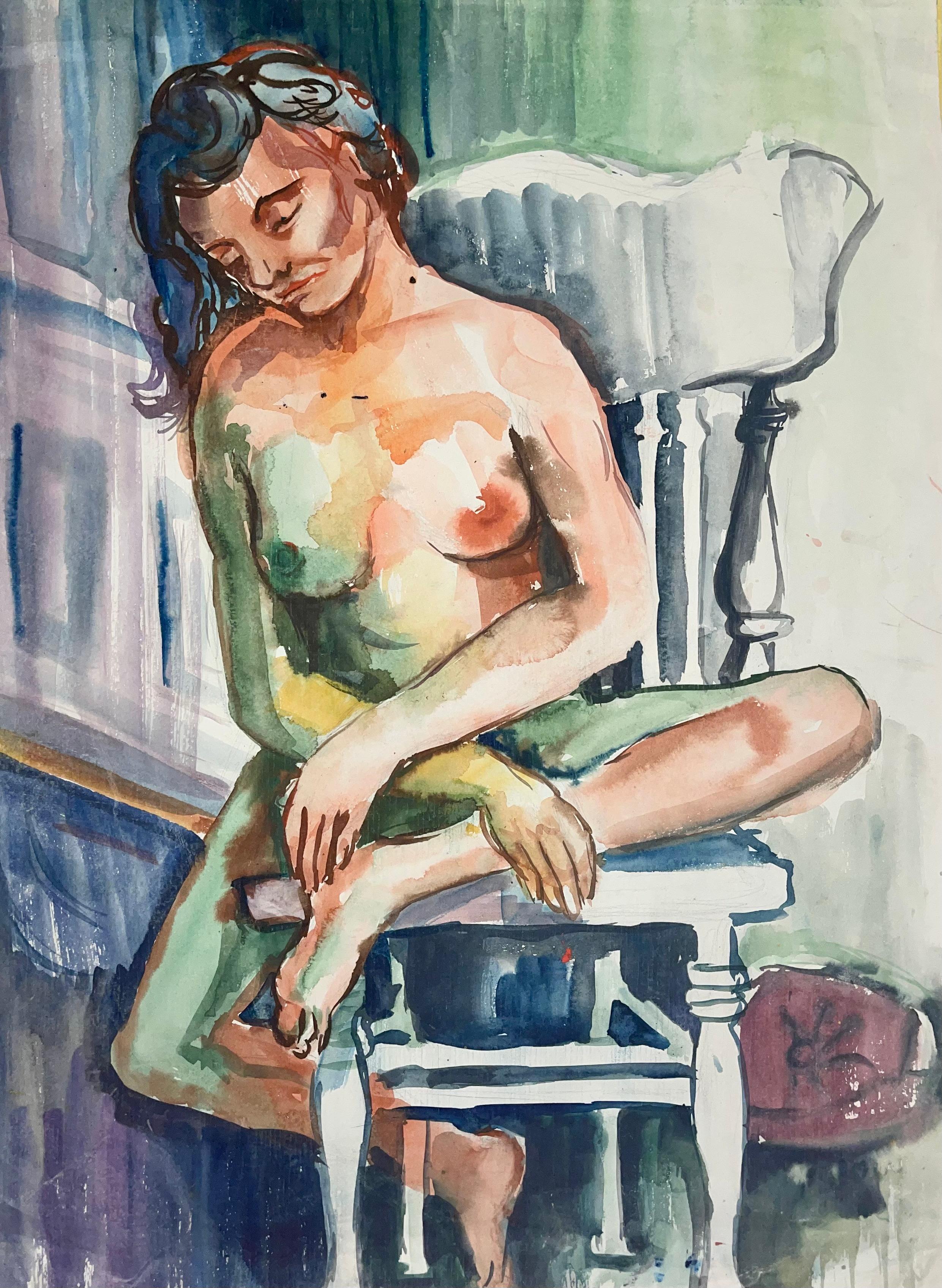 Ohne Titel (Abstrakter weiblicher Akt), 1963, Ian Hornak - Malerei