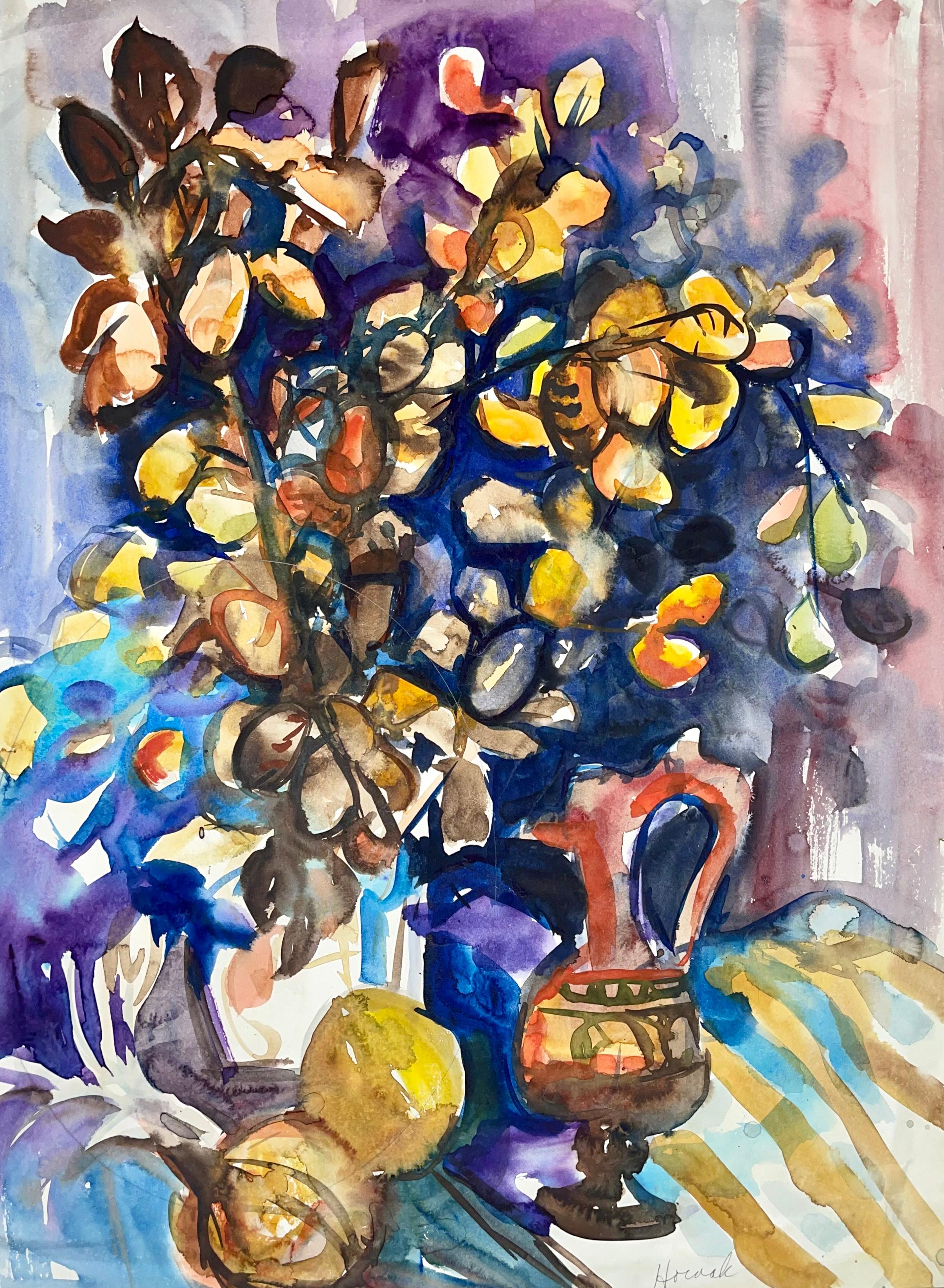 Untitled (Abstract Still Life with Flowers), 1963, Ian Hornak — Painting