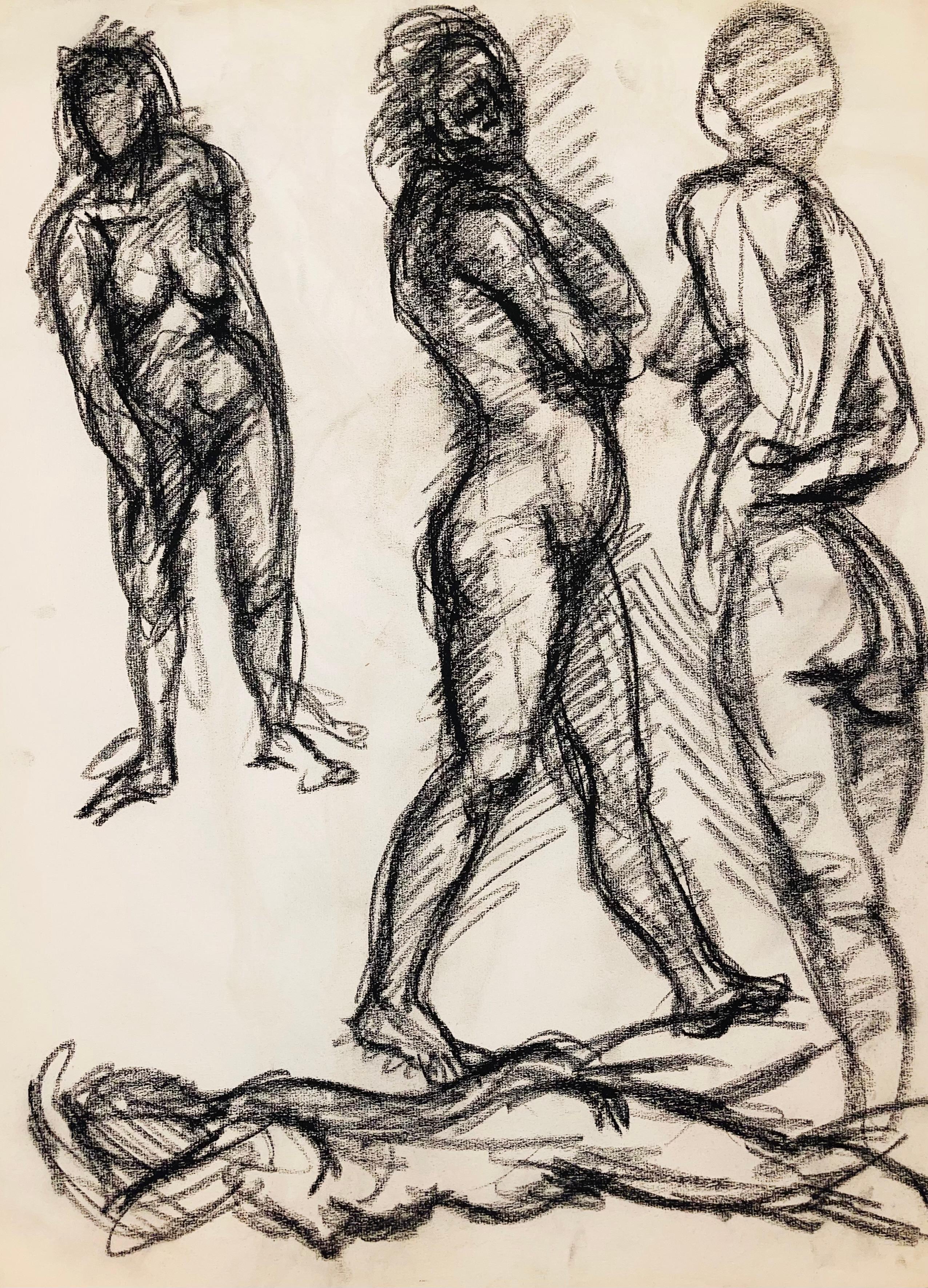 Untitled (Renaissance Female Nude Figure Study), 1963, Ian Hornak — Drawing