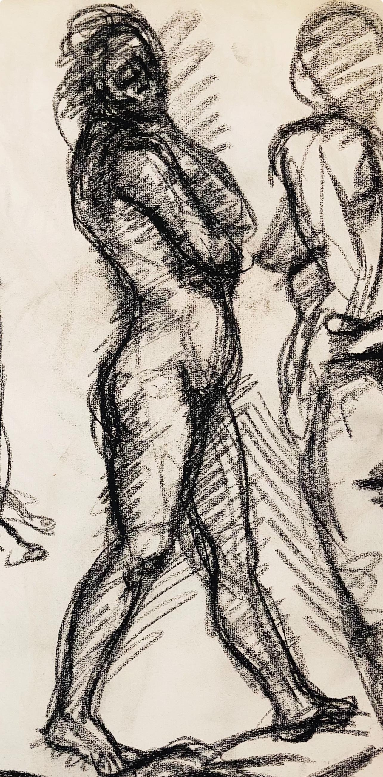 Untitled (Renaissance Female Nude Figure Study), 1963, Ian Hornak — Drawing For Sale 2
