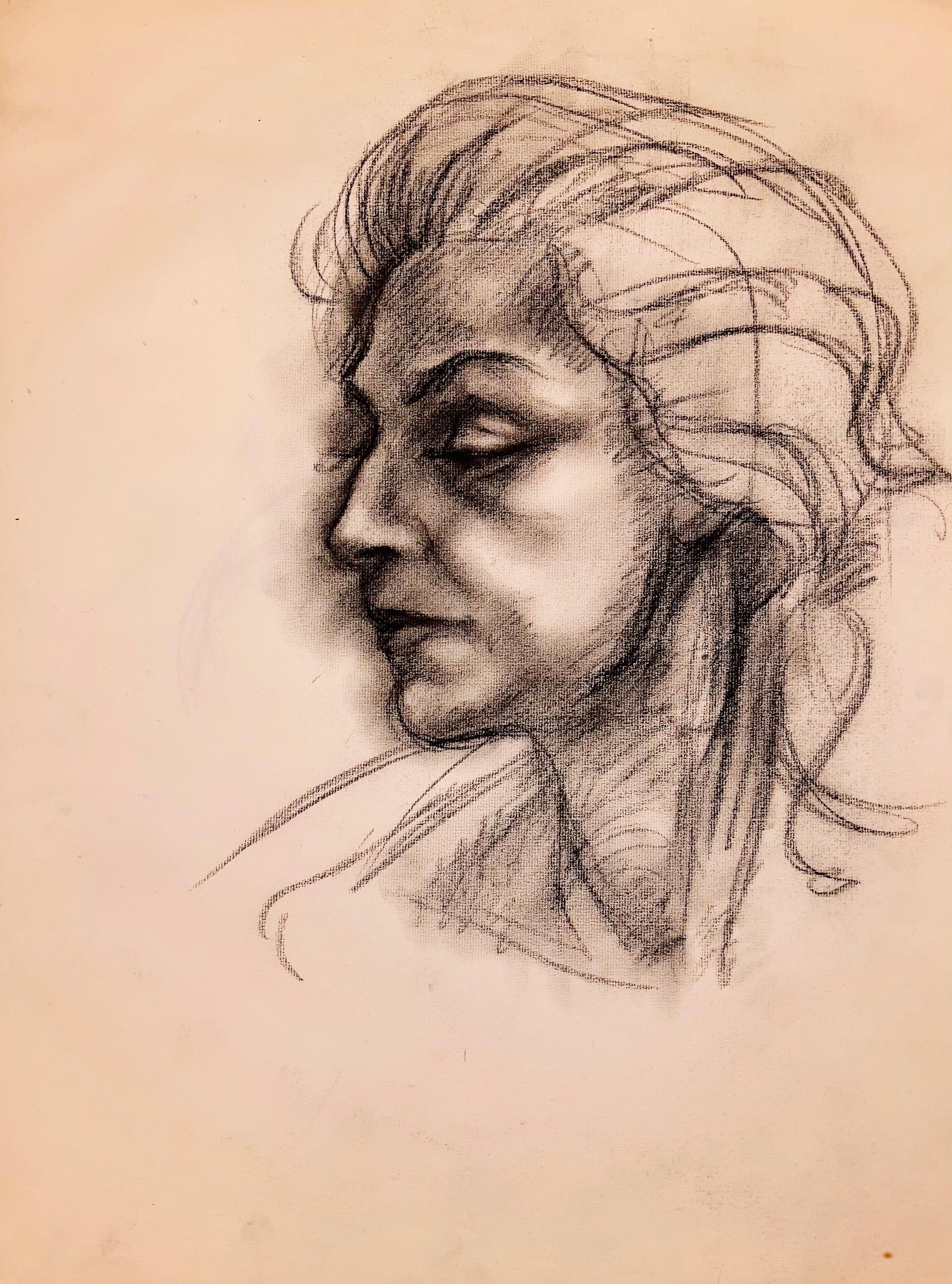 Ohne Titel (Studie einer weiblichen Renaissancefigur), 1963, Ian Hornak - Zeichnung
