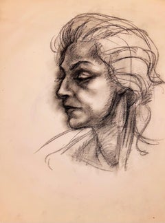 Sans titre (étude d'une figure féminine de la Renaissance), 1963, Ian Hornak - Dessin