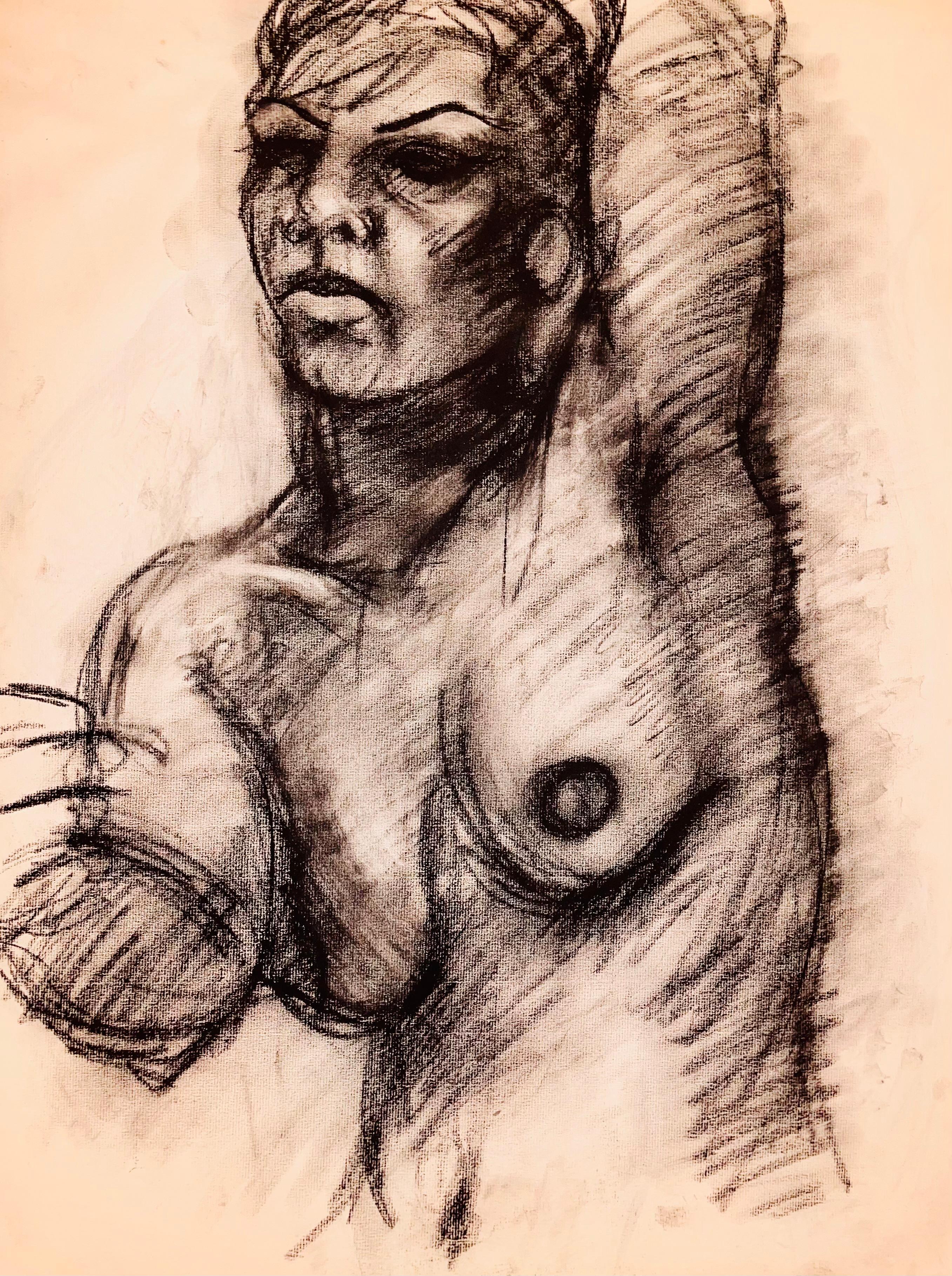 Untitled (Renaissance Female Nude Figure Study), 1963, Ian Hornak — Drawing